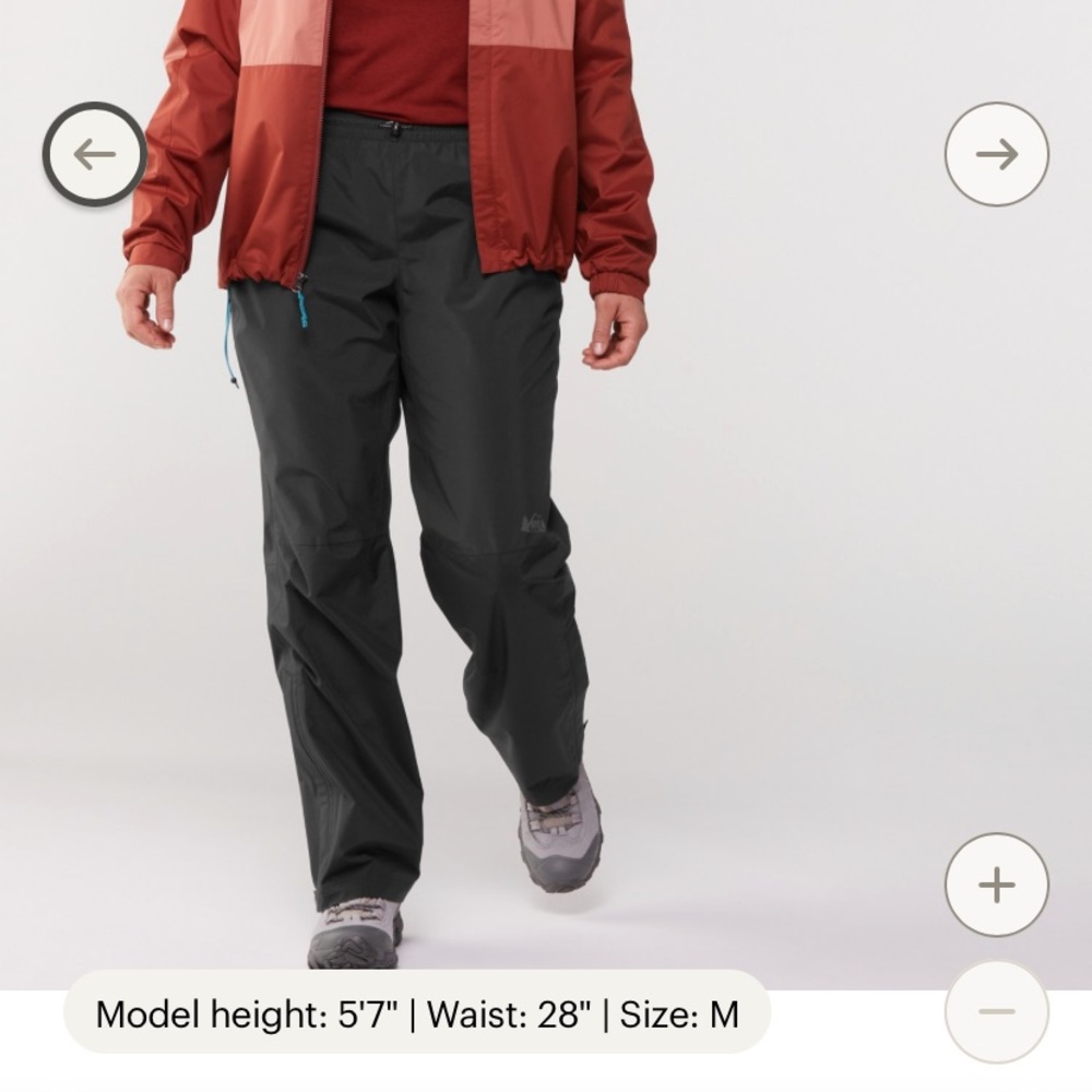 REI Co-op Black Outdoor Rain/waterproof Pants